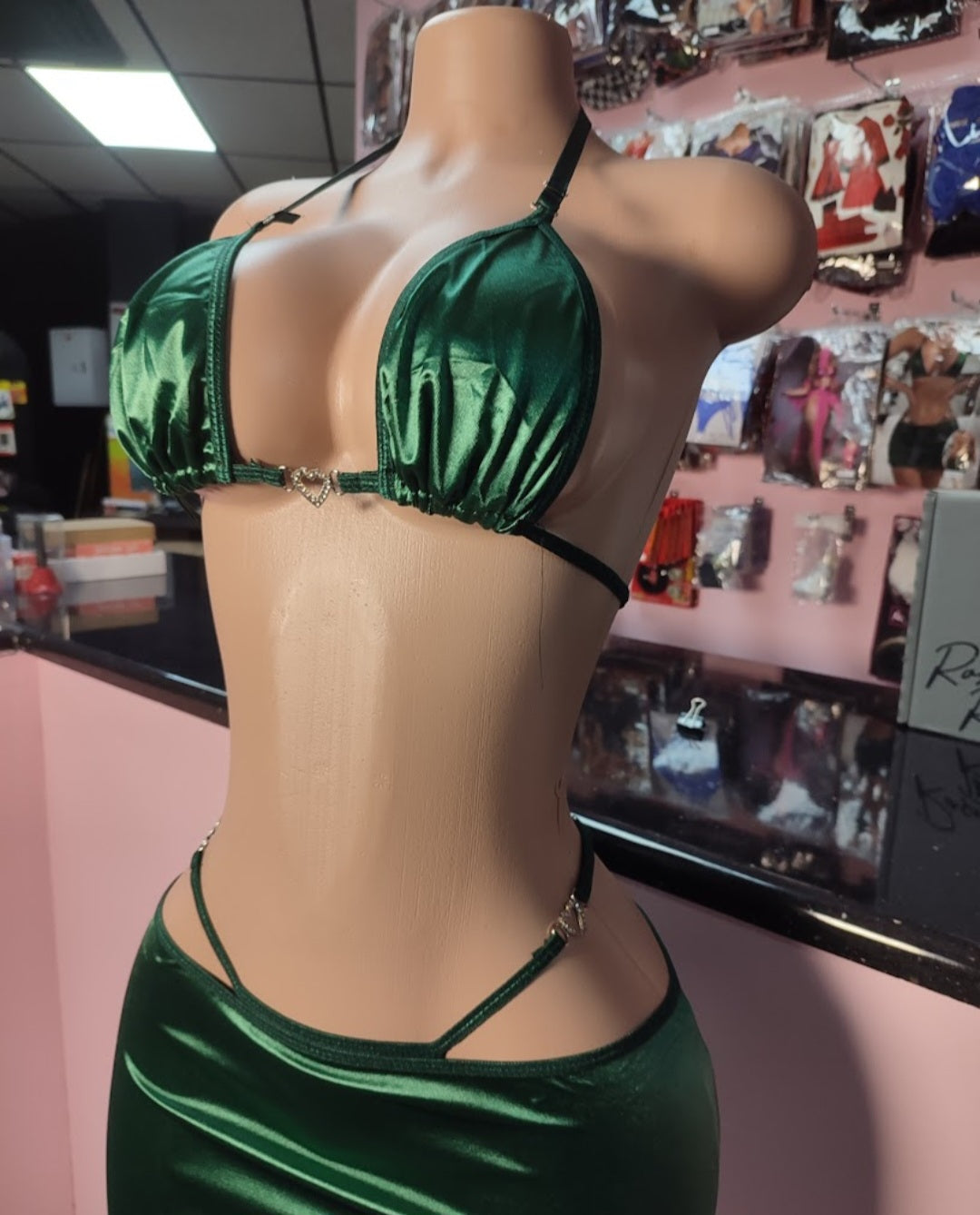 Love heart bodycon set