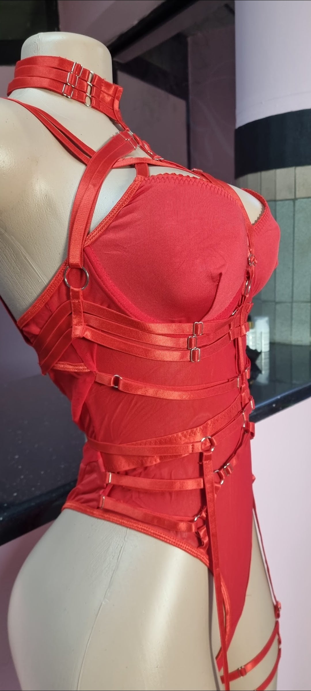 Strappy teddy set