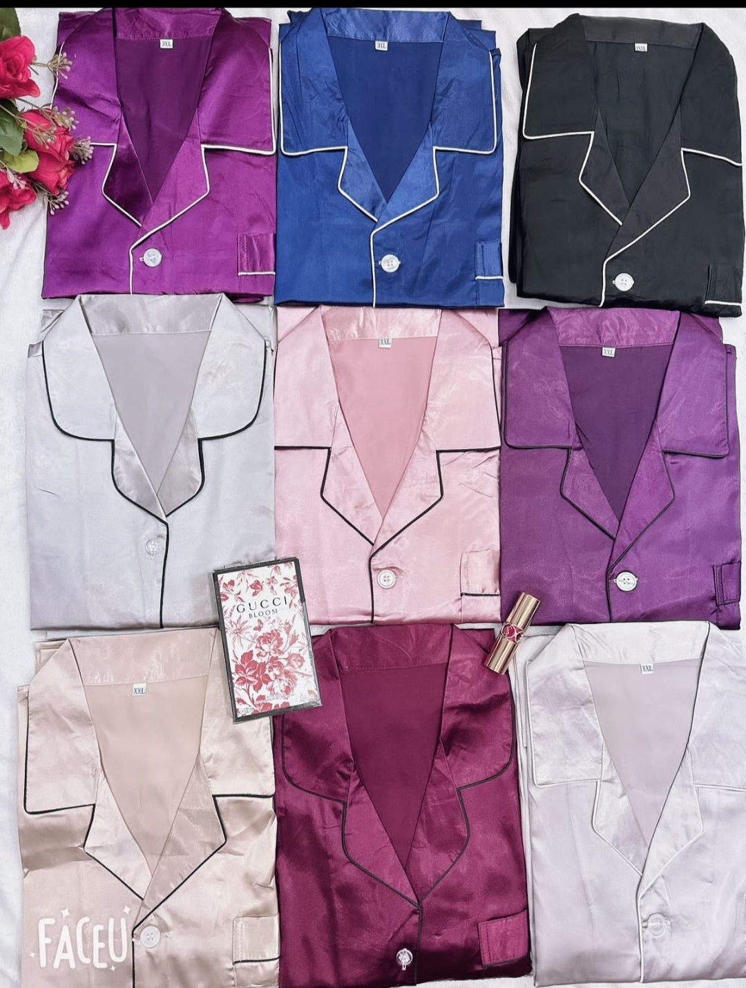 2pc satin pj set