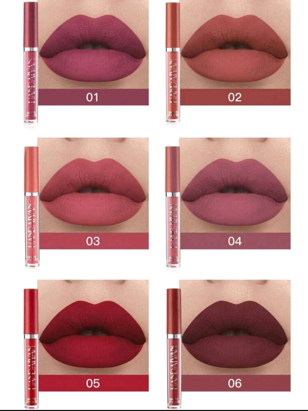 Matte Liquid Lipstick (set of 6)