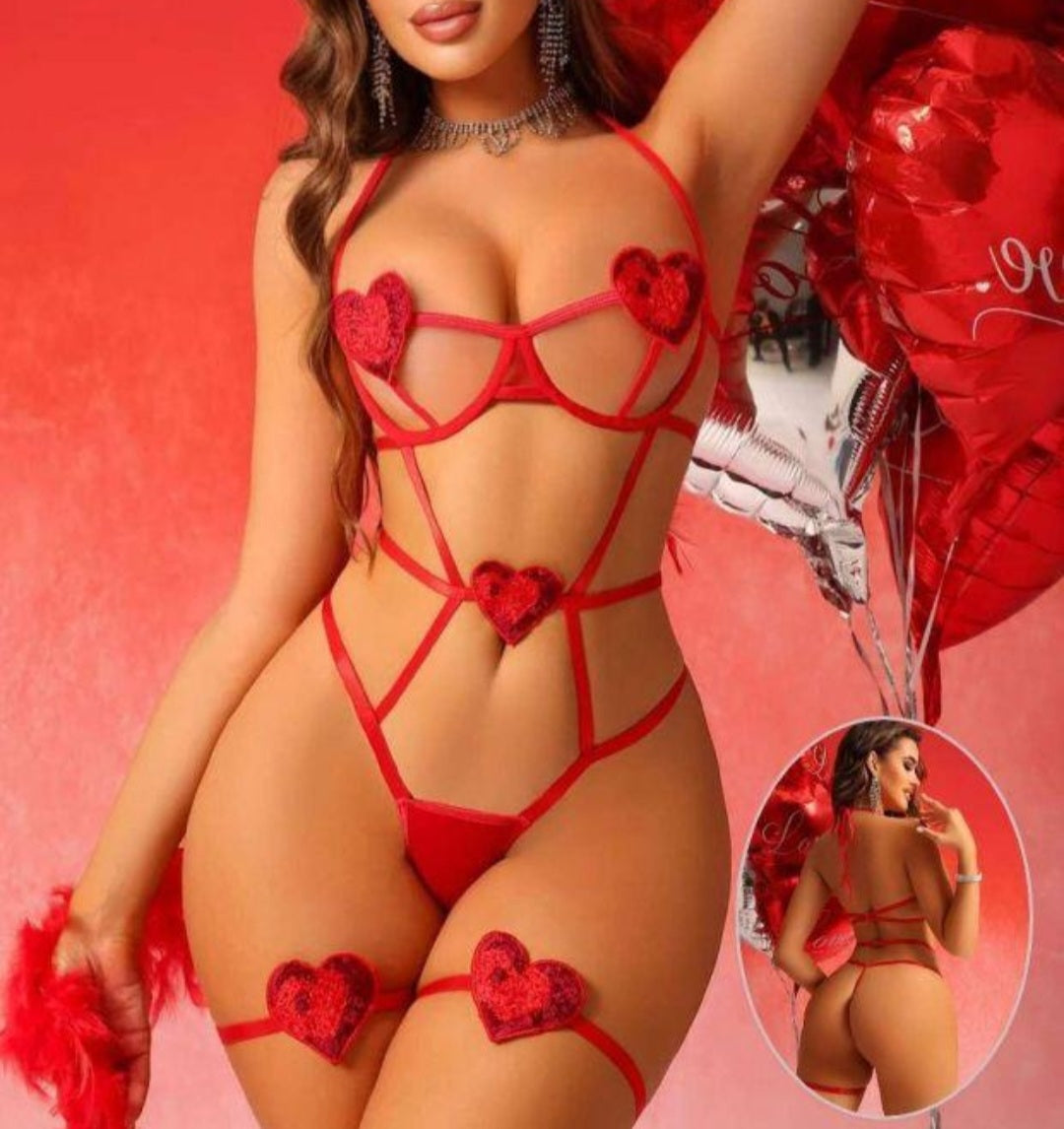 Love Hearts String bodysuit