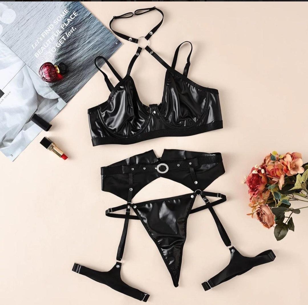 Pu Leather Bling set