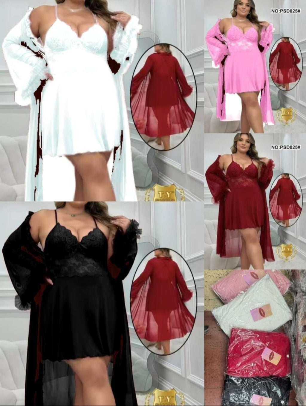 Plus Size Babydoll + Robe