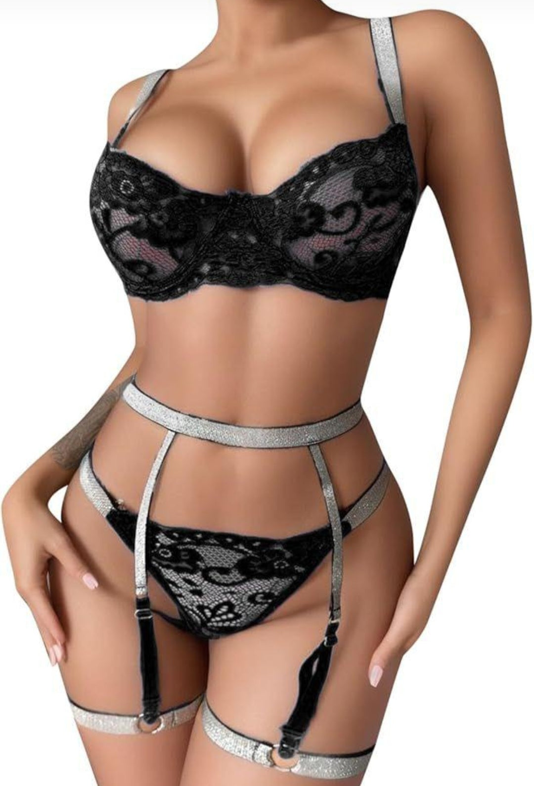 Lace and Bling Lingerie set