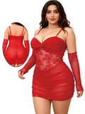 Plus Size Babydoll with Arm Warmers