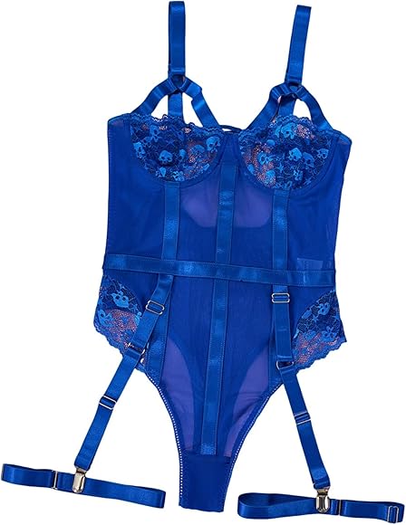 KILLA - Skull detailed teddy with Leg Rings