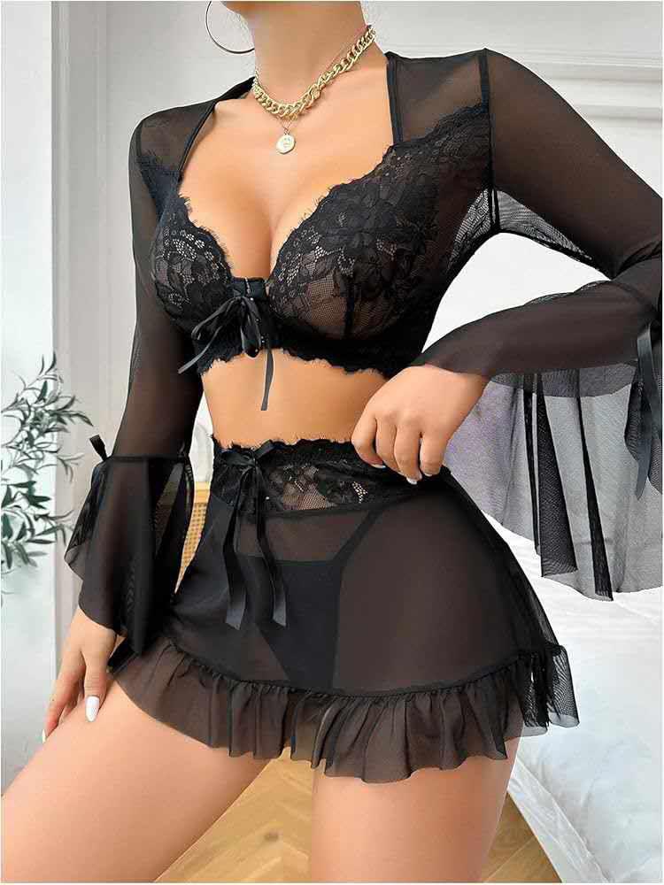 Sheer 3pc Lingerie set