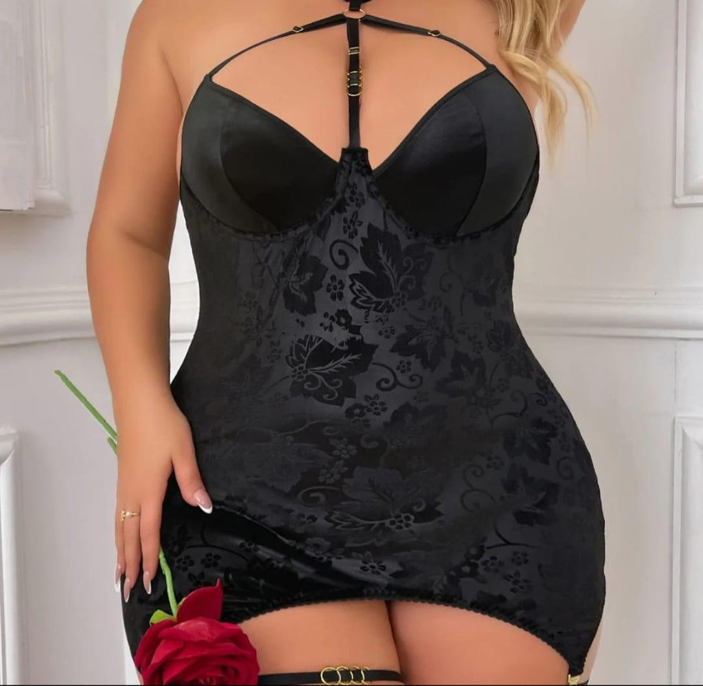 Plus Size Velvet Babydoll