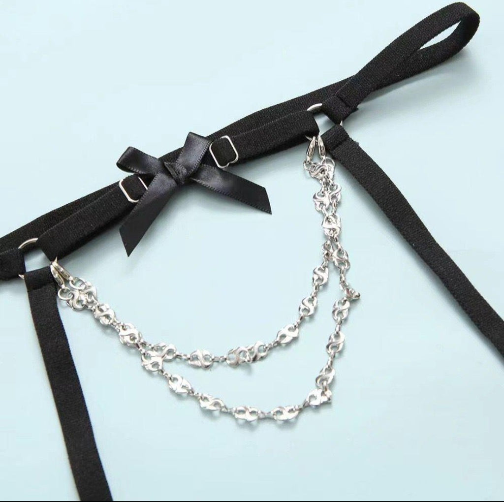 Chain Detail Sexy Lingerie Set