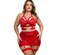 Sexy Lace And Chains Plus Size Lingerie Set