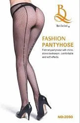 Rhinestone Line up Fishnet Stocking