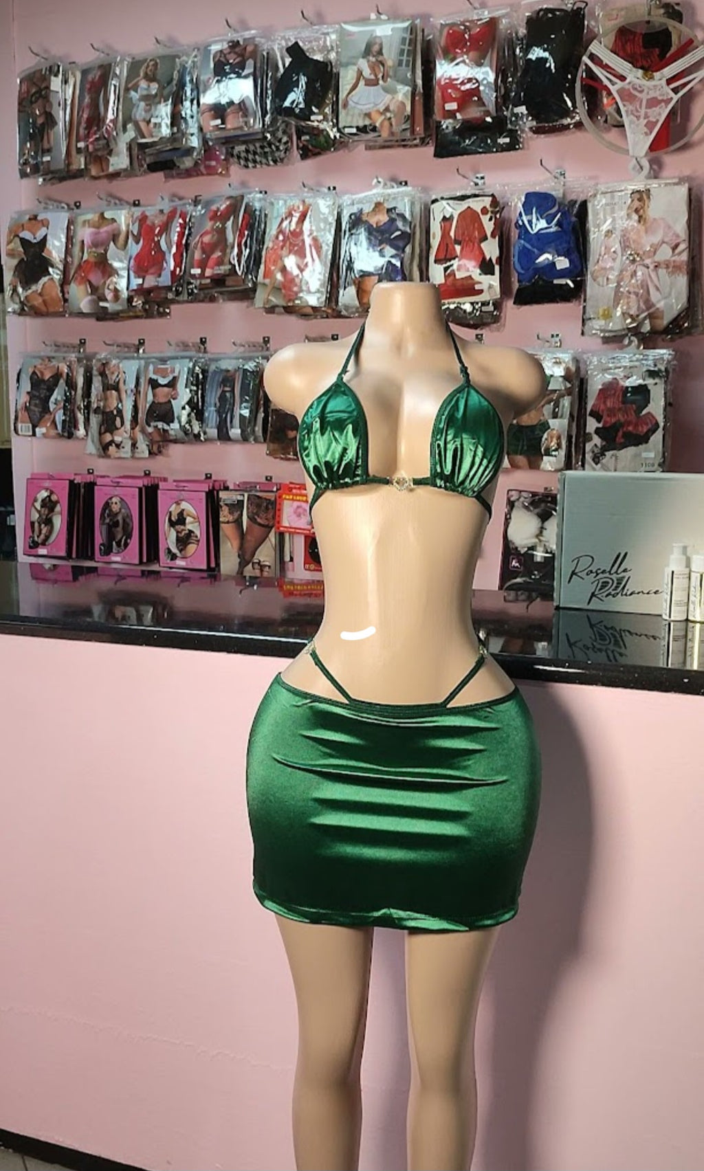 Love heart bodycon set