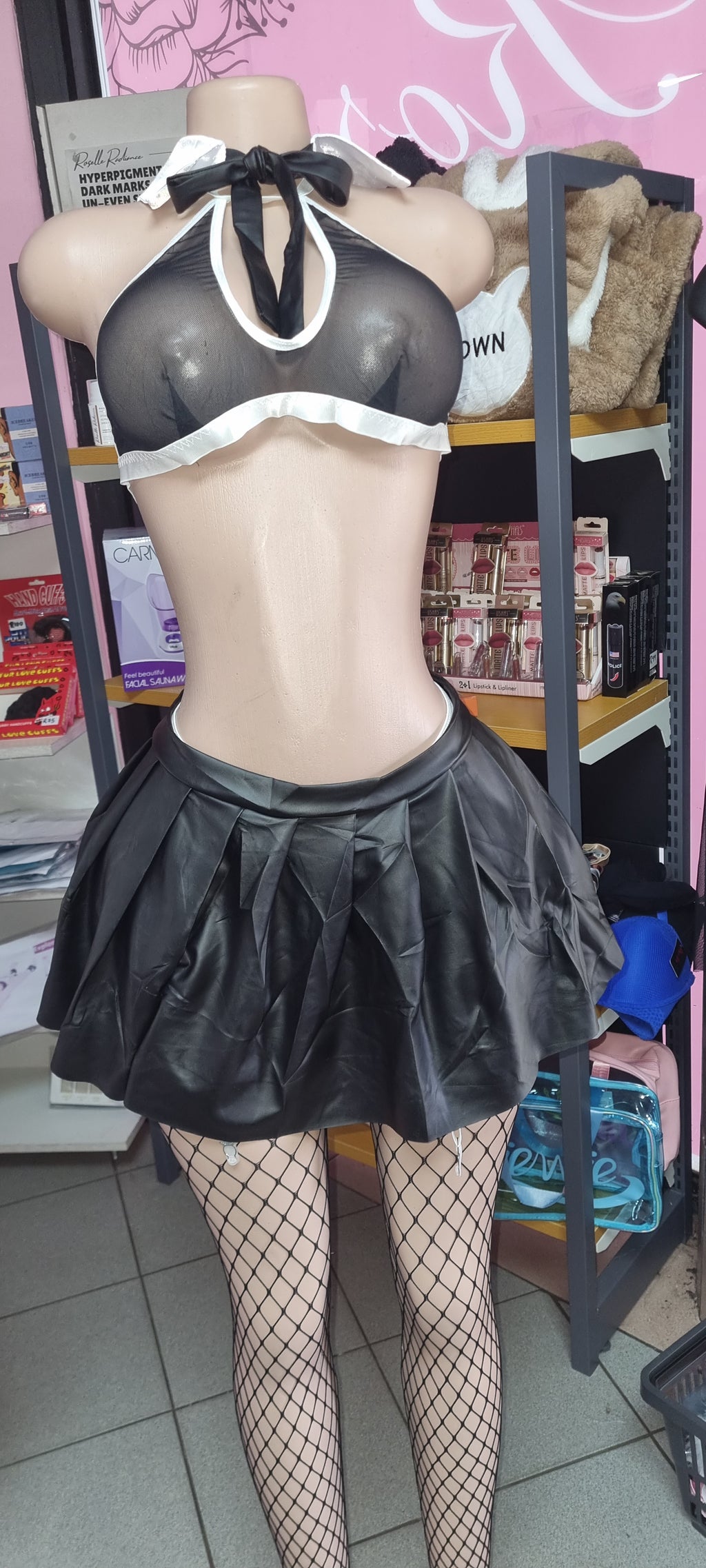 Pu leather set + Stockings