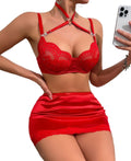 Lacey Love Heart 3pc Lingerie Set