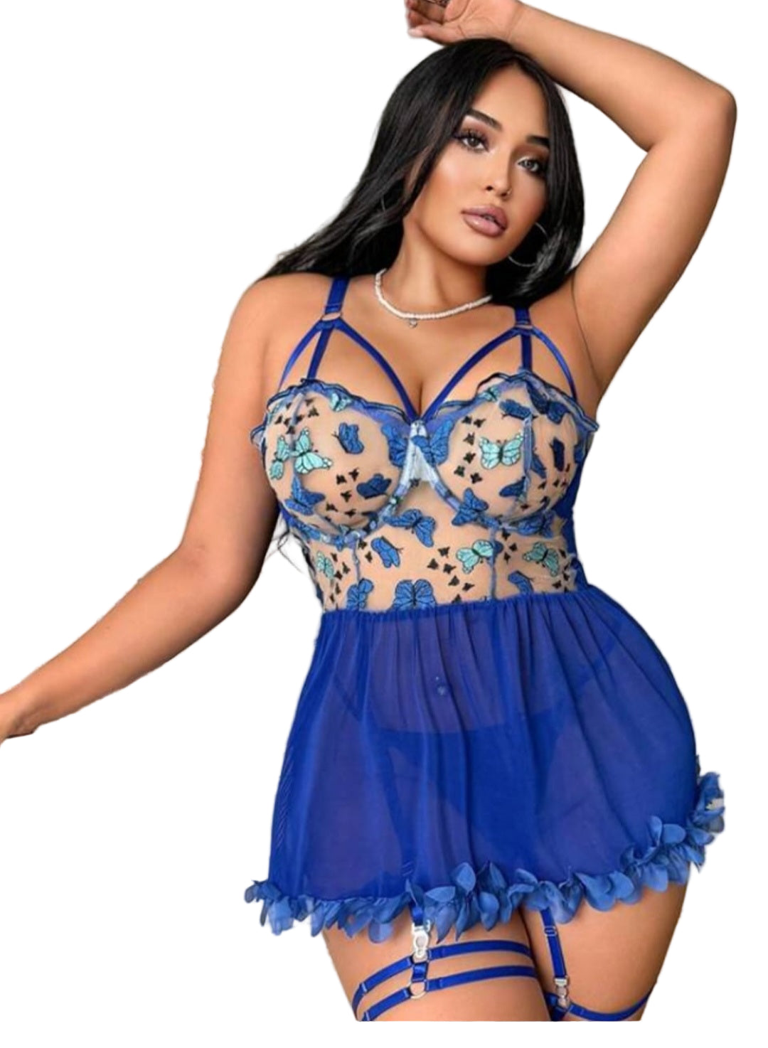Plus size butterfly babydoll