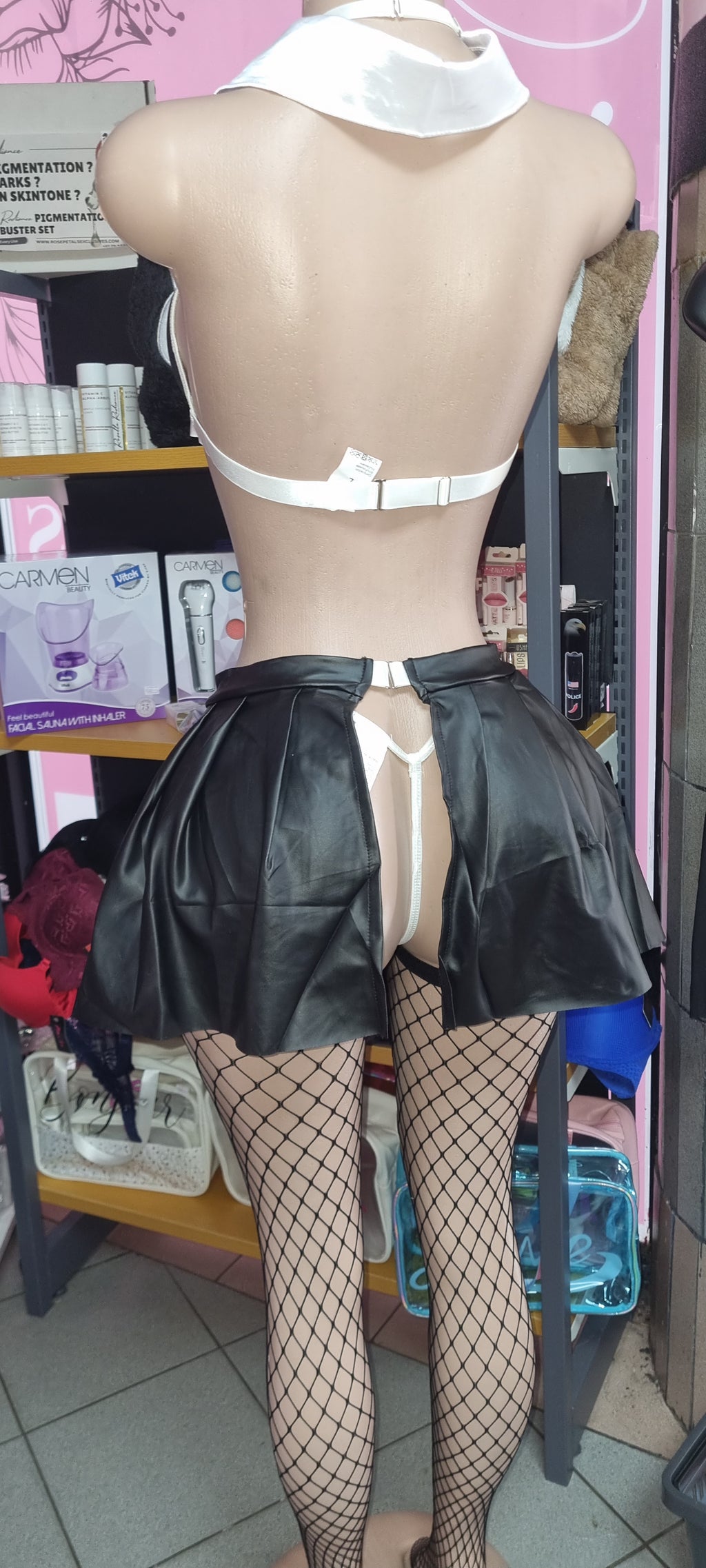 Pu leather set + Stockings