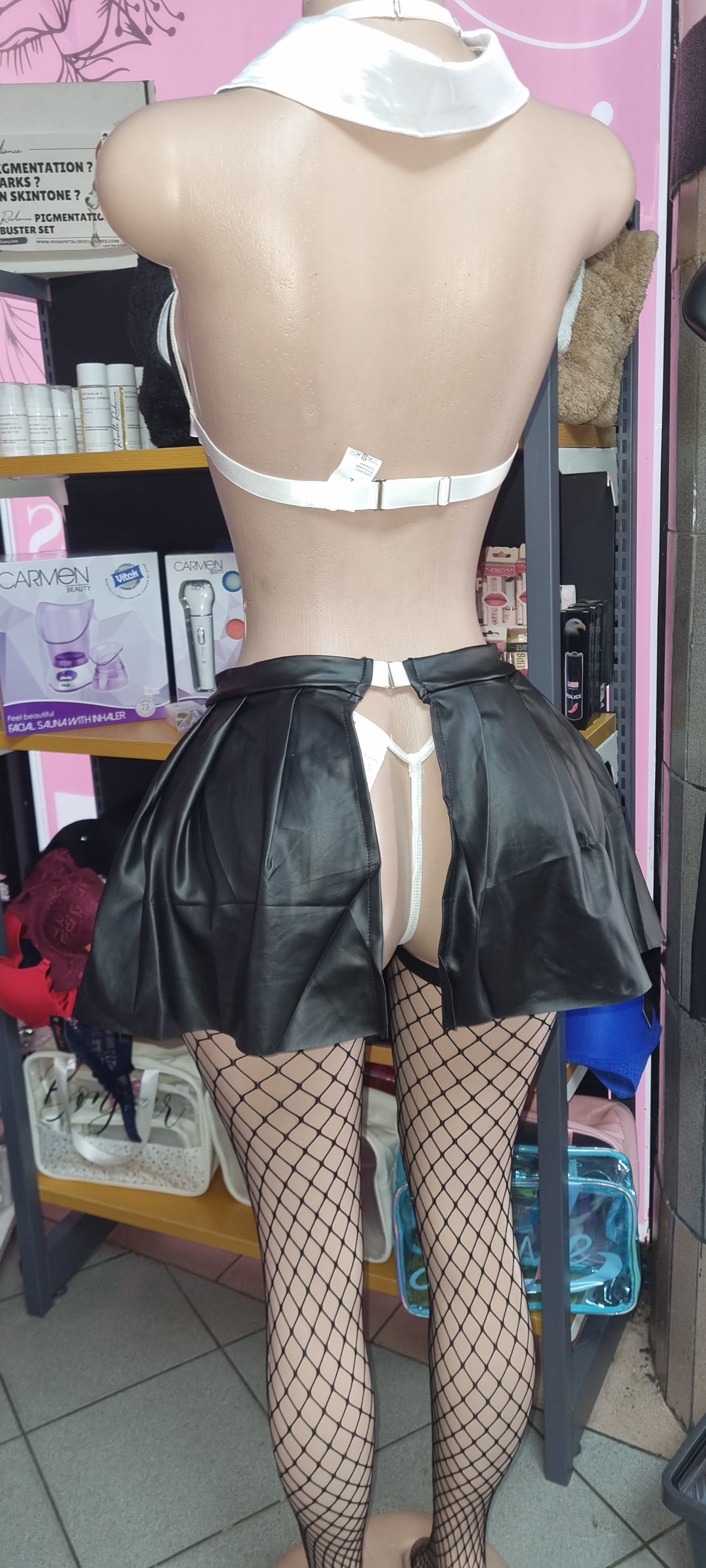 Pu leather set + Stockings