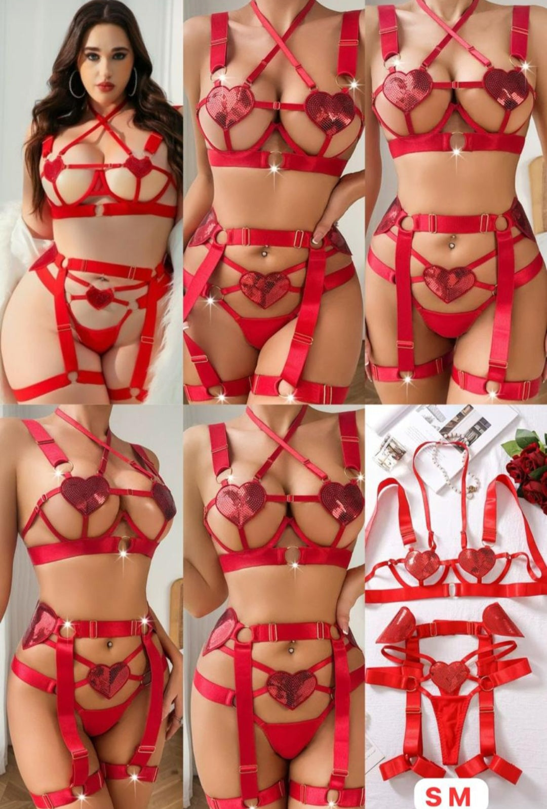 Love Hearts Lingerie Set