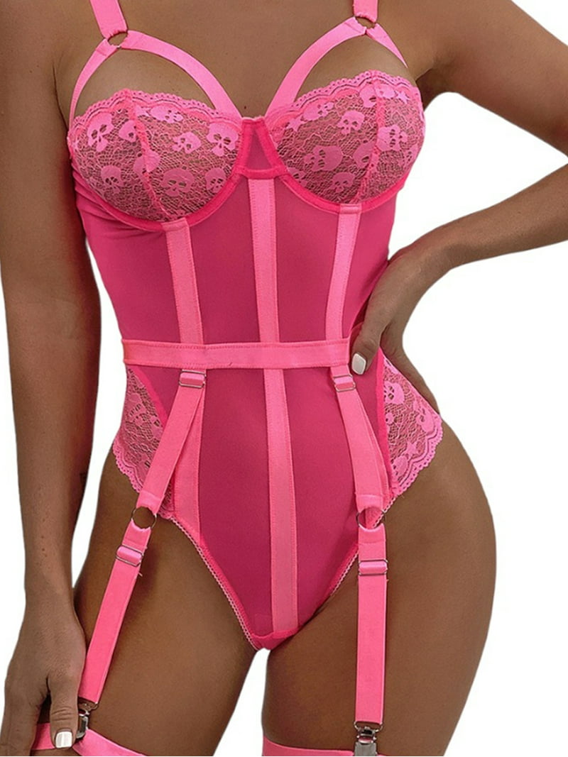 KILLA - Skull detailed teddy with Leg Rings