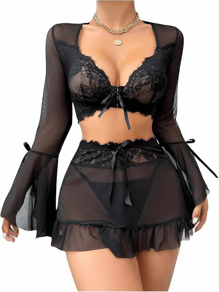 Sheer 3pc Lingerie set