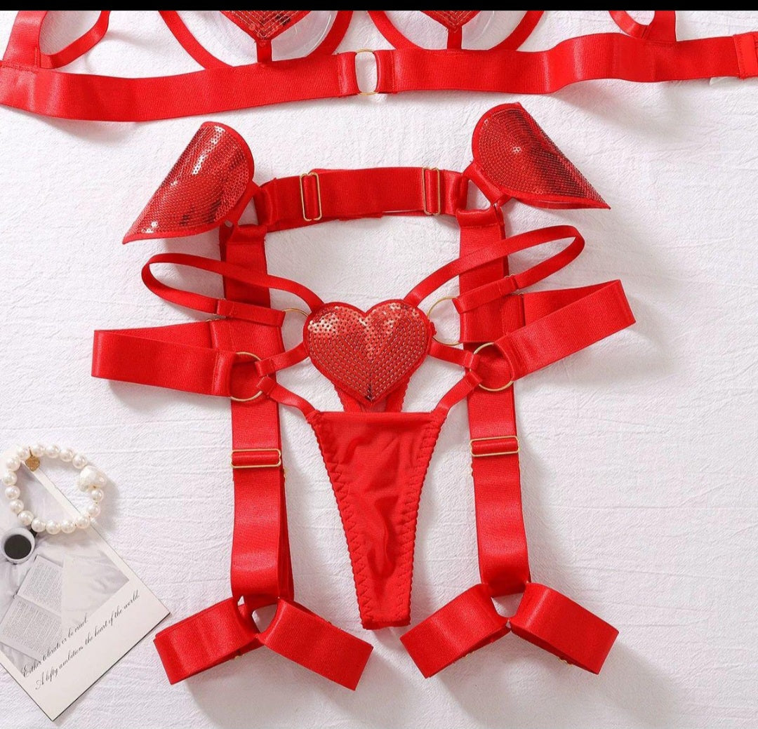 Love Hearts Lingerie Set