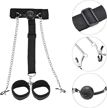 Neck to Wrist Bondage Set