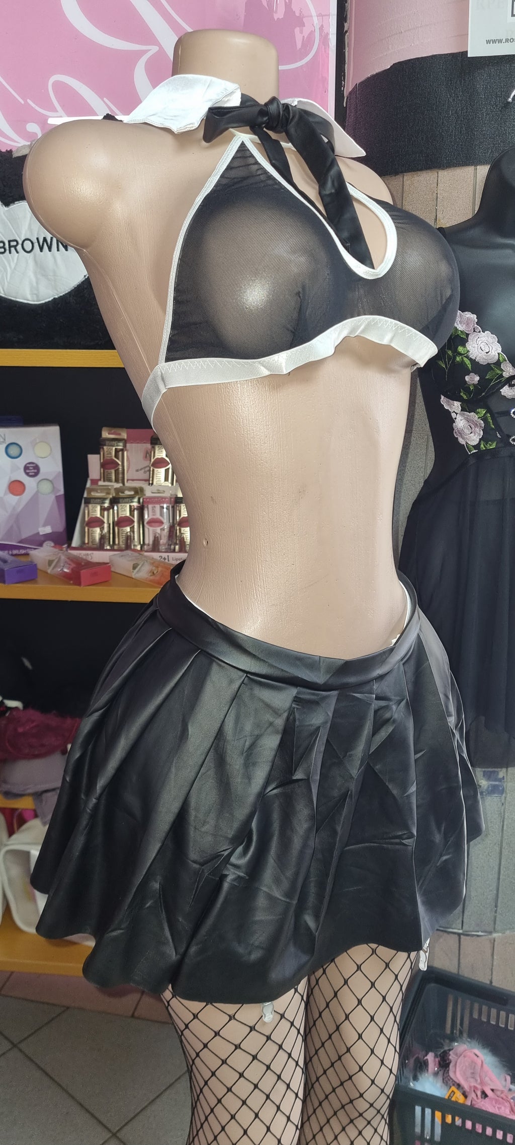 Pu leather set + Stockings