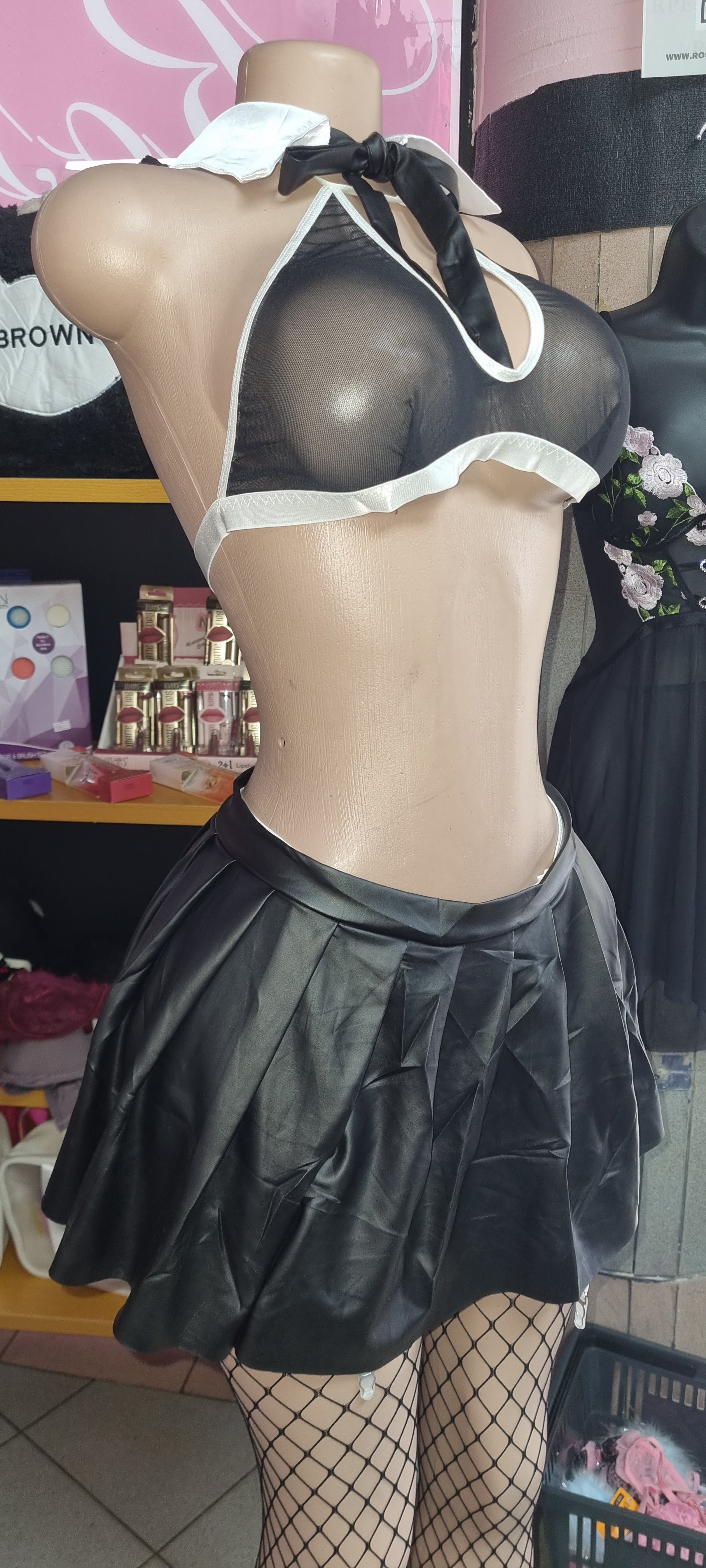 Pu leather set + Stockings