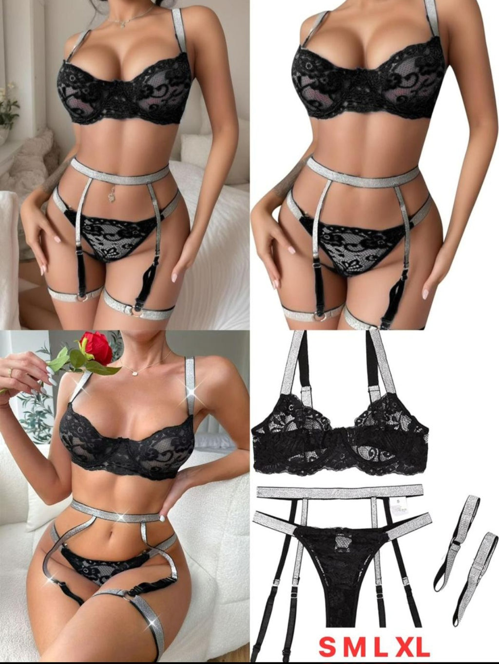 Lace and Bling Lingerie set