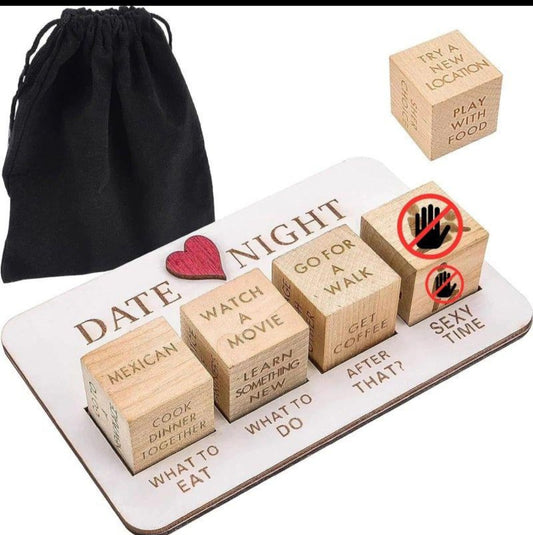Date Night Desicion Dice with bag